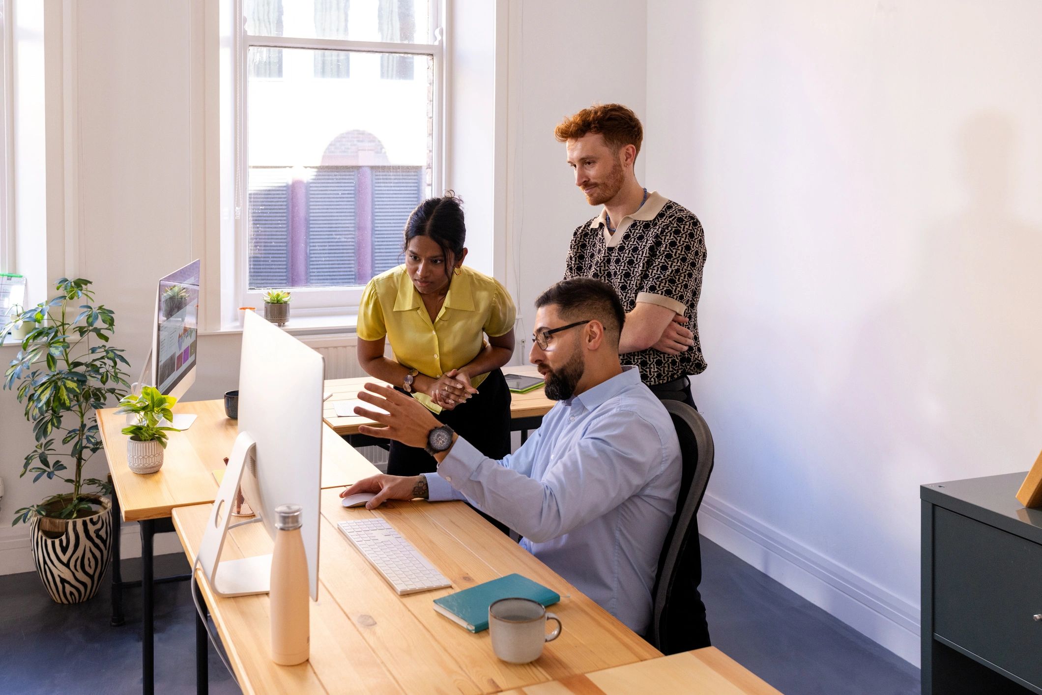 Modern office setting representing commercial clients